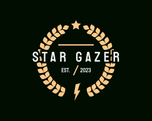 Thunder Star Wreath logo design