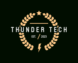 Thunder - Thunder Star Wreath logo design