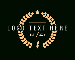 Electrical - Thunder Star Wreath logo design