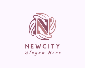 Wellness Boutique Letter N logo design