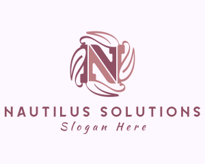 Wellness Boutique Letter N logo design