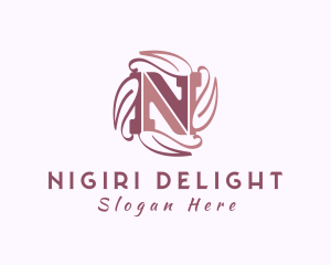 Wellness Boutique Letter N logo design