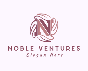 Wellness Boutique Letter N logo design