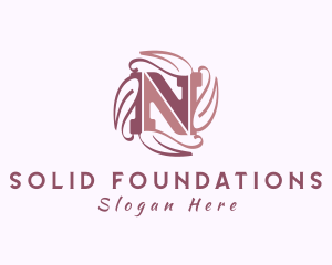 Beauty Product - Wellness Boutique Letter N logo design