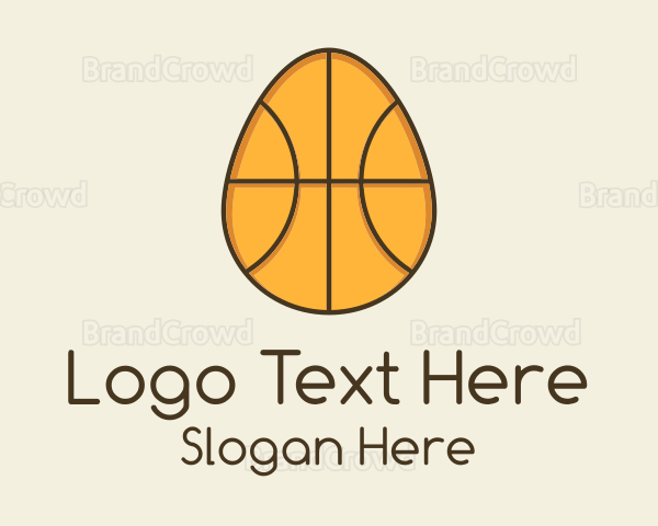 Egg Basketball Ball Logo