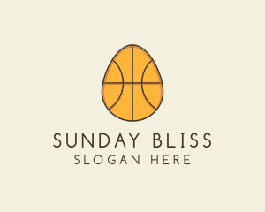 Egg Basketball Ball logo design