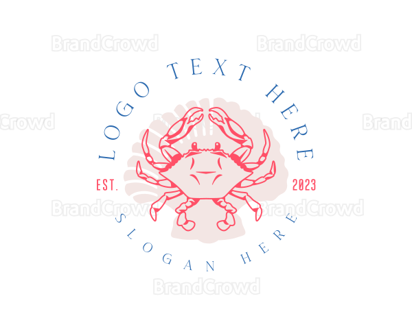 Crustacean Crab Shell Logo