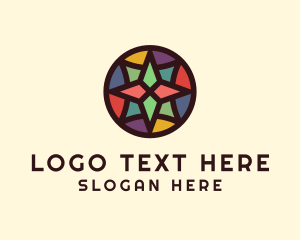 Religion - Star Mosaic Window logo design