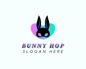 Bunny Stripper Mask logo design