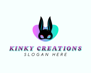 Bunny Stripper Mask logo design