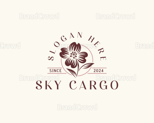 American Dogwood Flower Logo