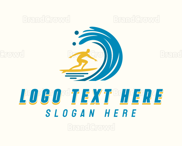 Ocean Surfing Tide Logo