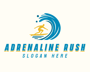 Ocean Surfing Tide logo design