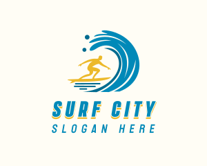 Ocean Surfing Tide logo design