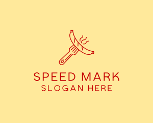 Hot Dog Sausage Fork  logo design