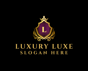 Royal Shield Luxe logo design