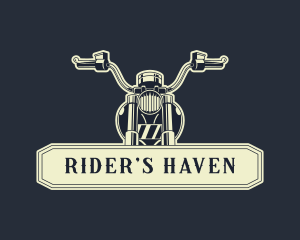 Motorcycle Bobber Rider logo design