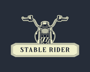 Motorcycle Bobber Rider logo design