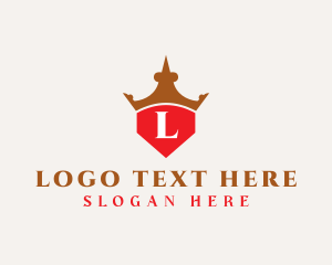 Queen - Elegant Royal Shield logo design