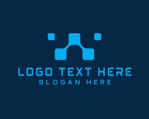 Square - Digital Tech Letter W logo design