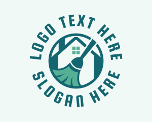 Sweeper - House Cleaning Broom logo design