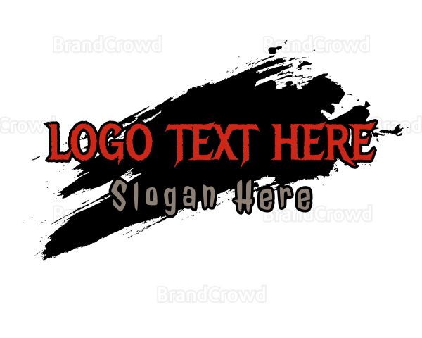Horror Store Brush Logo