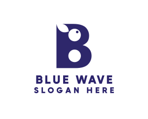 Blue Bunny B logo design