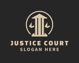 Court - Court Pillar Scale logo design