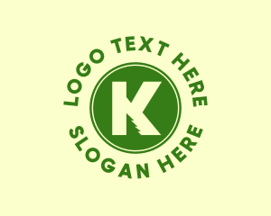 Lumber - Pine Tree Letter K logo design