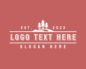 Shop - Pine Tree Travel Mountain logo design