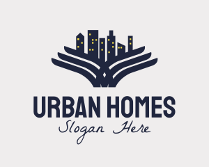 Winged Urban Cityscape  logo design