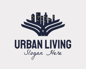 Winged Urban Cityscape  logo design