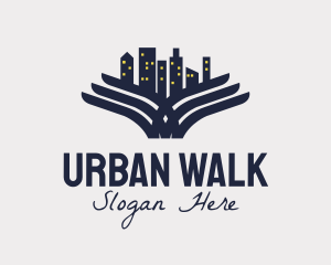 Winged Urban Cityscape  logo design