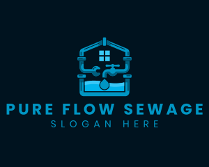 Sewage - Faucet Plumbing Water logo design