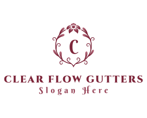 Natural Flower Wreath logo design