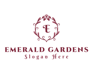 Natural Flower Wreath logo design