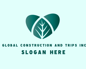 Green Heart Leaf Logo