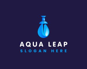 Push Pin Water Drop logo design