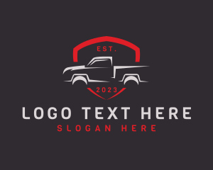 Auto Shop - Shield Pickup Car Garage logo design