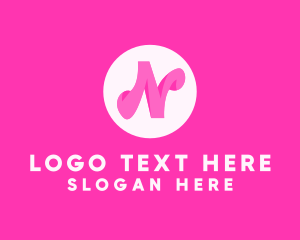 Beauty Parlour - Pink Fashion Letter N logo design