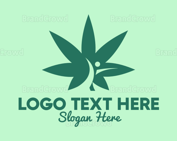 Marijuana Human Leaf Logo