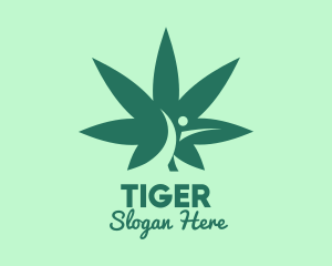 Cbd - Marijuana Human Leaf logo design