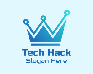 Network Tech Crown  logo design