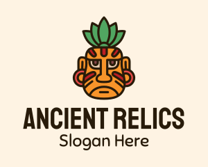 Ancient Mayan Warrior Face logo design