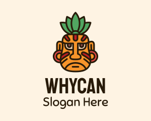 Ancient-tribe - Ancient Mayan Warrior Face logo design