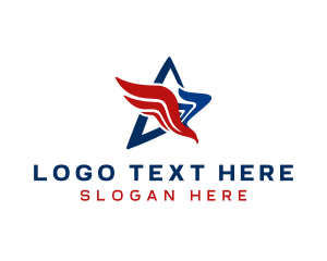 Falcon - Star American Eagle logo design