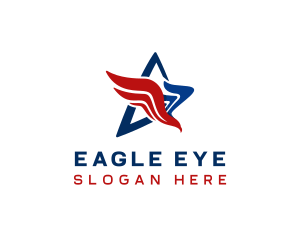 Star American Eagle logo design