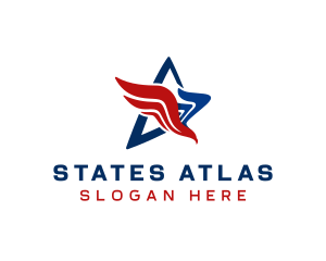 Star American Eagle logo design