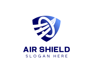 Ventilation Swoosh Shield logo design