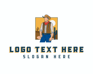 Cowboy Rodeo Outfit Logo